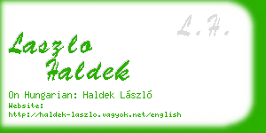 laszlo haldek business card