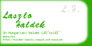 laszlo haldek business card